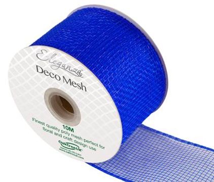 Eleganza Deco Mesh 63mm x 10m Royal Blue No.18 - Organza / Fabric